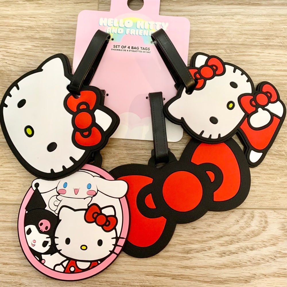 Hello Kitty Kuromi Travel Bag Tags - Set of 4 - NEW